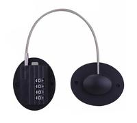 4-Digit Password Fridge Lock - Child Safety Cabinet Lock for Refrigerator, Freezer, Drawers, Windows - No Key, Easy Install, Durable ABS Material (1 Pc) (Black)