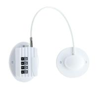4-Digit Password Fridge Lock - Child Safety Cabinet Lock for Refrigerator, Freezer, Drawers, Windows - No Key, Easy Install, Durable ABS Material (1 Pc) (White)