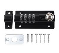 4 Digit Pin Dial Slide Bolt, Combination Sliding Lock, Anti-Theft Metal Security for Gates, Doors, Cabinets, and Lockers