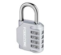 4 Digit Resettable Combination Padlock, Heavy Duty Outdoor Padlock