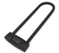 4 Digit U Lock Motorcycle Lock/Bike Lock - Resettable Combination U Lock/D Lock for Bicycles/Gate Lock - Secure Your Bike While eliminating The Need to Carry The Key. (Black)