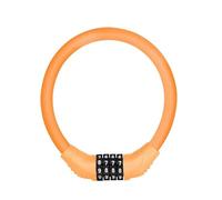 4 Digital Code Anti-Theft Bicycle Cable Lock Stainless Steel Security Locks Portable Combination Code Padlock(Orange)