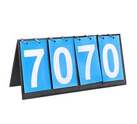 4 Digital Scoreboard, Multi Function Basketball Table Tennis Volleyball Score Flipper Portable Flip Sports Scoreboards Snooker Keeper Counter 4 Number Cardboards for Outdoor Multisports Competition