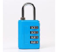 4 Digits Password Code Combination Padlock Aluminum Alloy Suitcase for Luggage Travel Code Lock Code Keyed Thieft Lock 1Pcs(Blue)