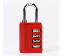 4 Digits Password Code Combination Padlock Aluminum Alloy Suitcase for Luggage Travel Code Lock Code Keyed Thieft Lock 1Pcs(Red)