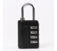 4 Digits Password Code Combination Padlock Aluminum Alloy Suitcase for Luggage Travel Code Lock Code Keyed Thieft Lock 1Pcs(Black)