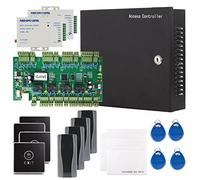 4 Door Security Network RFID Access Control Board Kit with Metal Power Box & 4pcs reader RFID key