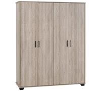 (4 Door Wardrobe) Oliver Bedroom Furniture Range in Light Oak Effect