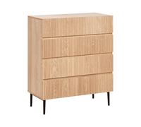 4 Drawer Chest BLYTHE Wood 95 cm Natural Ash Wood