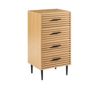 Beliani 4 Drawer Chest Keith Light Brown