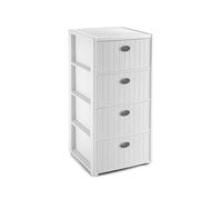 4-Drawer Elegance Rattan White Stefanplast Chest Of Drawers