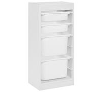 4 Drawer Shelf White TOBIN