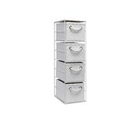 4 Drawer Storage Cabinet Unit - White 4-Drawer 18x25xH65cm