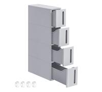 4 Drawers Storage Cart, Grey