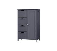 4 Drawers Wooden Cabinet, Dark Grey / 4 Drawers(30 x 55 x 82 cm)
