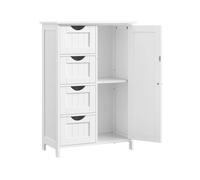 4 Drawers Wooden Cabinet, White / 4 Drawers(30 x 55 x 82 cm)