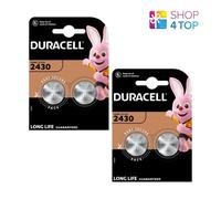 4 DURACELL CR2430 LITHIUM BATTERIES 2BL 3V COIN CELL DL2430 ECR2430 EXP 2033 NEW