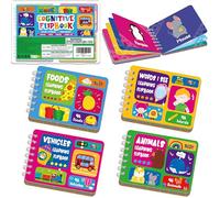 4 Early Learning Flipbooks, Double-sided Mini Book Set - Animals, Foods, Vehicles, Daily Items, Early Educational Language Learning Tool For Kids