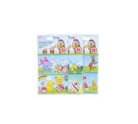 4 Easter Egg Thermal Stickers Heat Shrink Wraps Sleeves for Decorating Colourful Art Easter Eggs - Decorations Wrappers