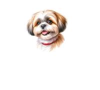 4" edible image Dog breed cake topper decoration- Premium icing paper - NOT-PRECUT - Birthday - oodle, shih tzu, lhasa, labrador, bulldog, pug etc// (Lhasa apso)