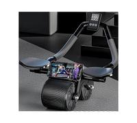 (4 elbows Blue) Abdominal Wheel with Timer Safe Silent Multifunctional Muscle Stretch Ab Roller Durable Abdominal Exercise Roller Training Tools