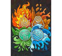(4 Elements) - 100ct Matte Textured TCG/MTG Card Art Sleeves by Ai Armor
