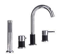 4 en 1 Grifo Mezclador de Ducha y Bañera con Mango Único Kit de Ducha Portátil Extraíble Grifo Caliente y Frío para Baño Diseño Moderno y Funcional.