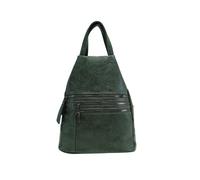 4 Exterior Zippered Pockets Backpack With Handle JFY Dark Green One Size