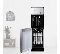 4 Filter Floor-standing Water Dispenser - Stand-alone Hot & Cold Water Cooler with Ice Function, Anti-dry Safety Feature, Ideal for Home, Office, and Dormitory Use