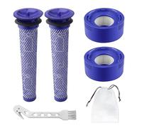 4 Filters, 1 Cleaning Brush, 1 Storage Bag, Filter Replacement, Vacuum Cleaner Filter, Front and Rear Filter Set, Reusable Filter (Purple)