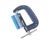 4" Fine Thread G-clamp With Durable Malleable Steel Frame - G Clamp 102mm 4in - fine thread g clamp 102mm 4in tools bluespot 10031
