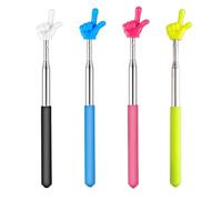 4 Finger Pointer Sticks, Pointer Finger, Finger Pointer Stick, Extendable Teaching Pointer for Teachers, Presenters, and Public Speakers, 4 Pack in Multiple Colors, Extends to 68 cm, Retracts to 21 cm