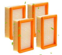 4 Flat Pleated Filter Replacement Parts for Kärcher WD4 WD5 WD6 MV4 MV5 MV6 | Filter Replacement Parts for Karcher Wet and Dry Multi-Purpose Vacuum Filters, 2.863-005.0 4410