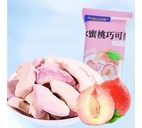 4 Flavor freeze-dried fruit dry snacks,mango,peaches,strawberries,Sweet and sour fruit snacks,preserves,desserts,holiday candies,Snack gift,Wedding candies,Mixed Fruit (Peach,4packs)