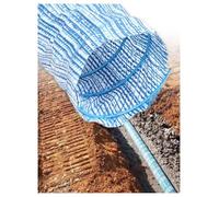 4" Flexible Corrugated Drain Hose - Soft Non-Woven Fabric French Drain Pipe for Outdoor Yard & Road Shoulder 42.7ft Long Infiltration Drainage Solution