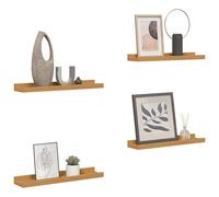 vidaXL Wall Shelf with Shelf 4 pcs Beige 60 x 9 x 3 cm Engineered Wood