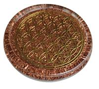 4" Flower Of Life Coaster Water Charging Plate Energy Reversible Dome