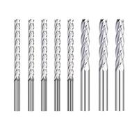 4 Flute Carbide Milling Cutter 3.175 4 6mm Shank Spiral Flat Milling Bit for Woodworking Cutting CNC Router Bit End Mill(4x4x22x50mm)