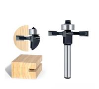 4-Flute T-Slot Router Bit 1/4" Shank 36mm Cutting Diameter 2mm Thickness for Woodworking Grooving