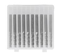 4 Flutes Milling Cutter 3.175x15mm, 10 Pieces, Tungsten Steel Engrave Machine Knife - Durable Design, Smooth Chip Evacuation, Ideal for Acrylic and MDF Cutting