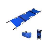 4 Folding Portable Stretcher with Heavy Duty Handles, Carrying Case, Brackets, Secure Patient Transport Mover for Emergencies