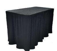 4 Foot Folding Table Cloth Black 24 x 48 x 29