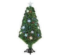 4 Foot Prelit Artificial Christmas Tree Fiber Optic LED Light Holiday Home Xmas Decoration Tree with Foldable Feet