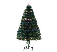 4 Foot Prelit Artificial Christmas Tree with Multi-Coloured Fiber Optic LED Light