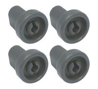 4 for Pack Dishwasher Basket Wheels Top Rack Castors Compatible for, and for zanussi Dishwashers, Grey ABS Plastic Replacement Parts Kit