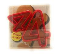 4 Four Digit Number Shaped Cookie Cutter Set of 2, Biscuit, Pastry, Fondant Clay Cutter