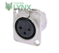 4 (FOUR) x Neutrik NC3FD-L-1 Female XLR Chassis Connector - 3 PIN Socket NC3FDL1