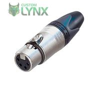 4 (FOUR) x Neutrik NC4FXX 4 PIN Female XLR Cable Connector. Solder DC Plug Power