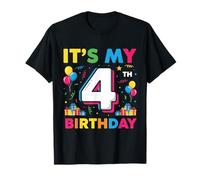 4 Four Years Old Boys Birthday Kids It's My 4th Birthday T-Shirt