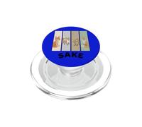 4 Fox Sake Four Foxes Funny Cute Fox Poses Panel Sake PopSockets PopGrip for MagSafe